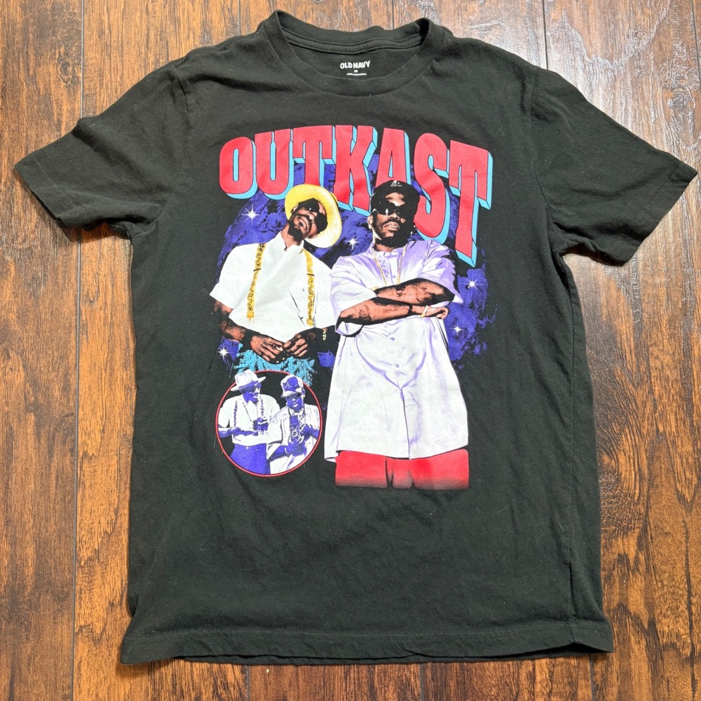 Old Navy Outkast Graphic tee Mens XS Black Rap Tee Andre 3000 Big Boi Hip-Hop